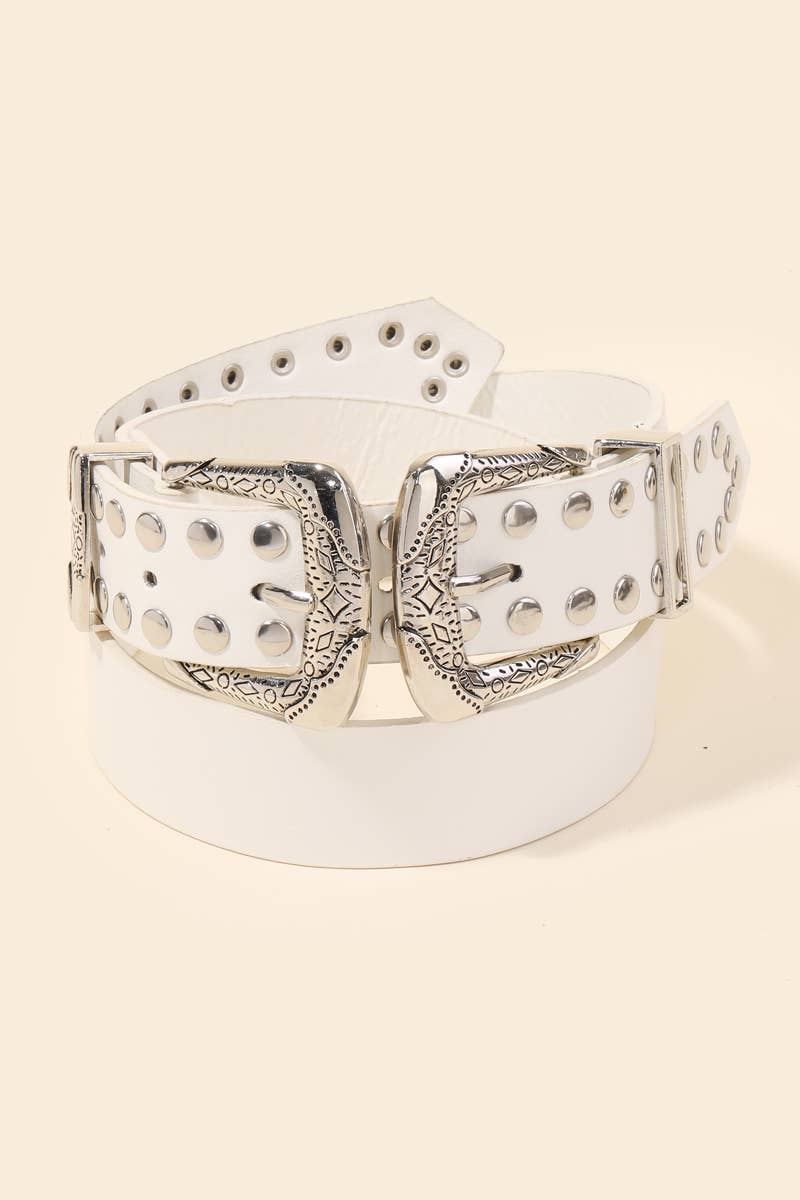 Western Double Buckle Belt