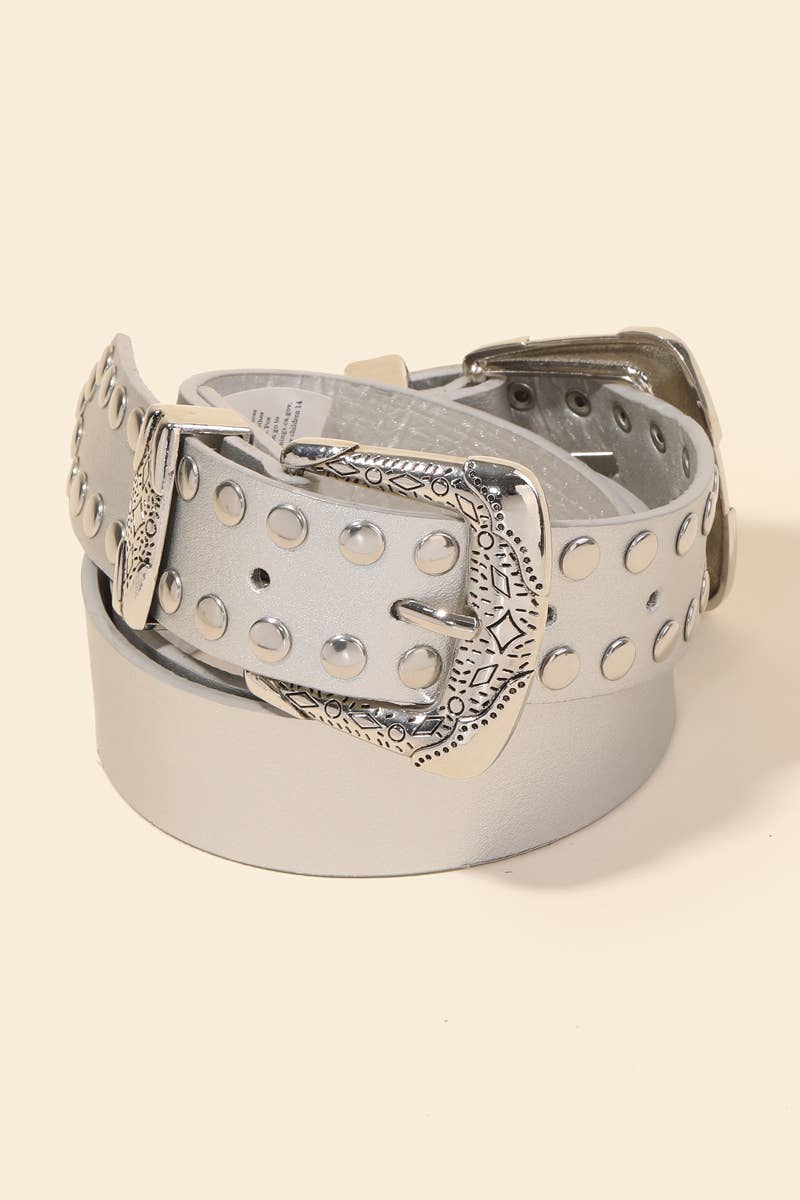 Western Double Buckle Belt