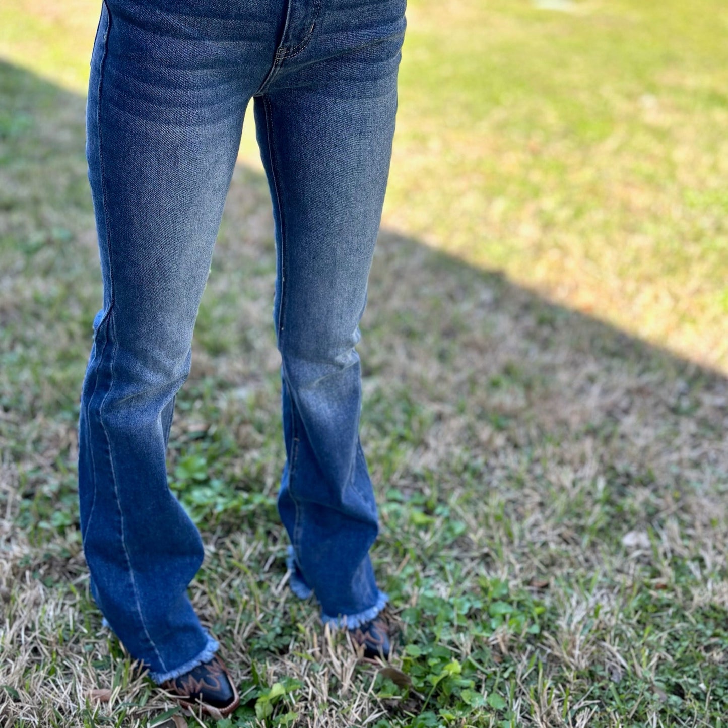 Mid Rise Flare with Side Detail