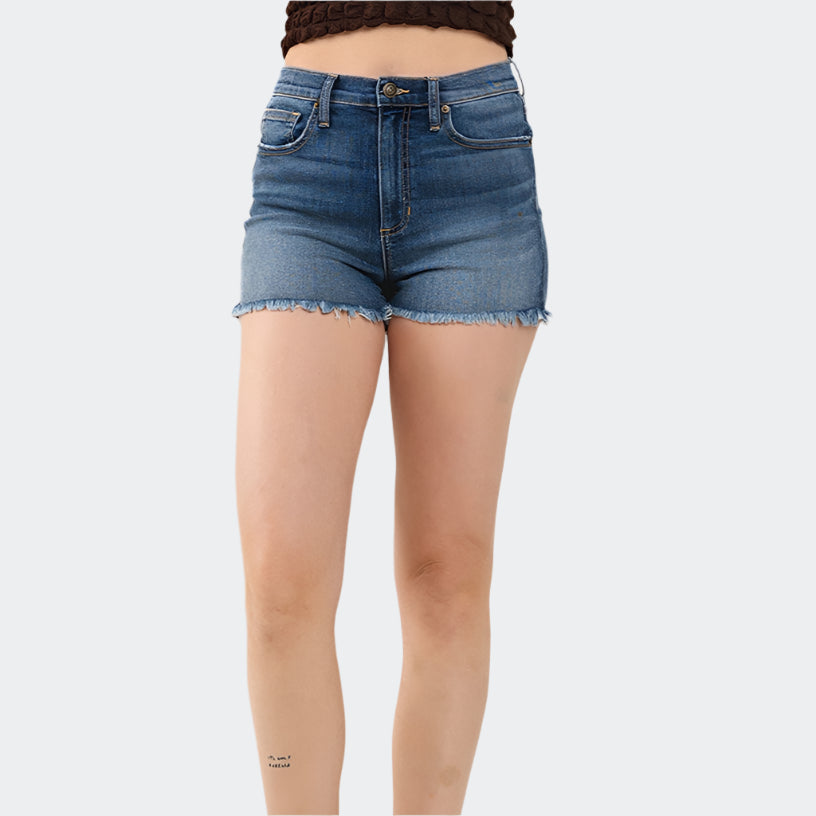 Star Patch Denim Shorts