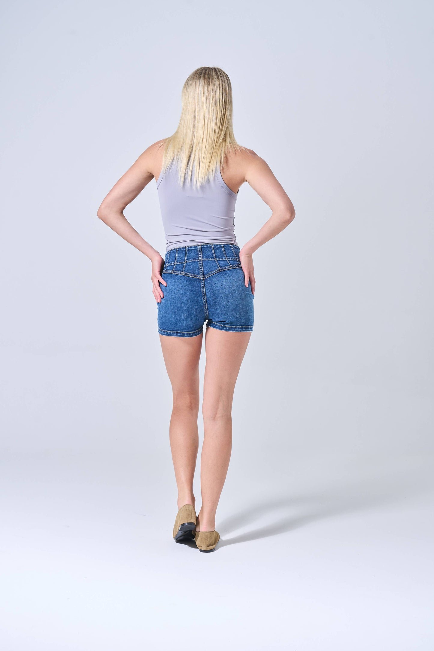 Sky High Rise Demin Short