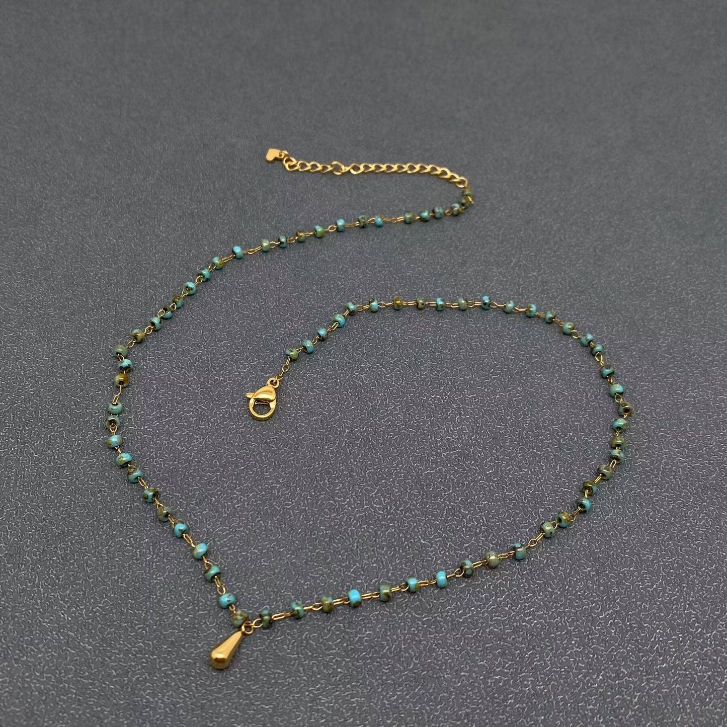 Drop Charm Chain Necklace