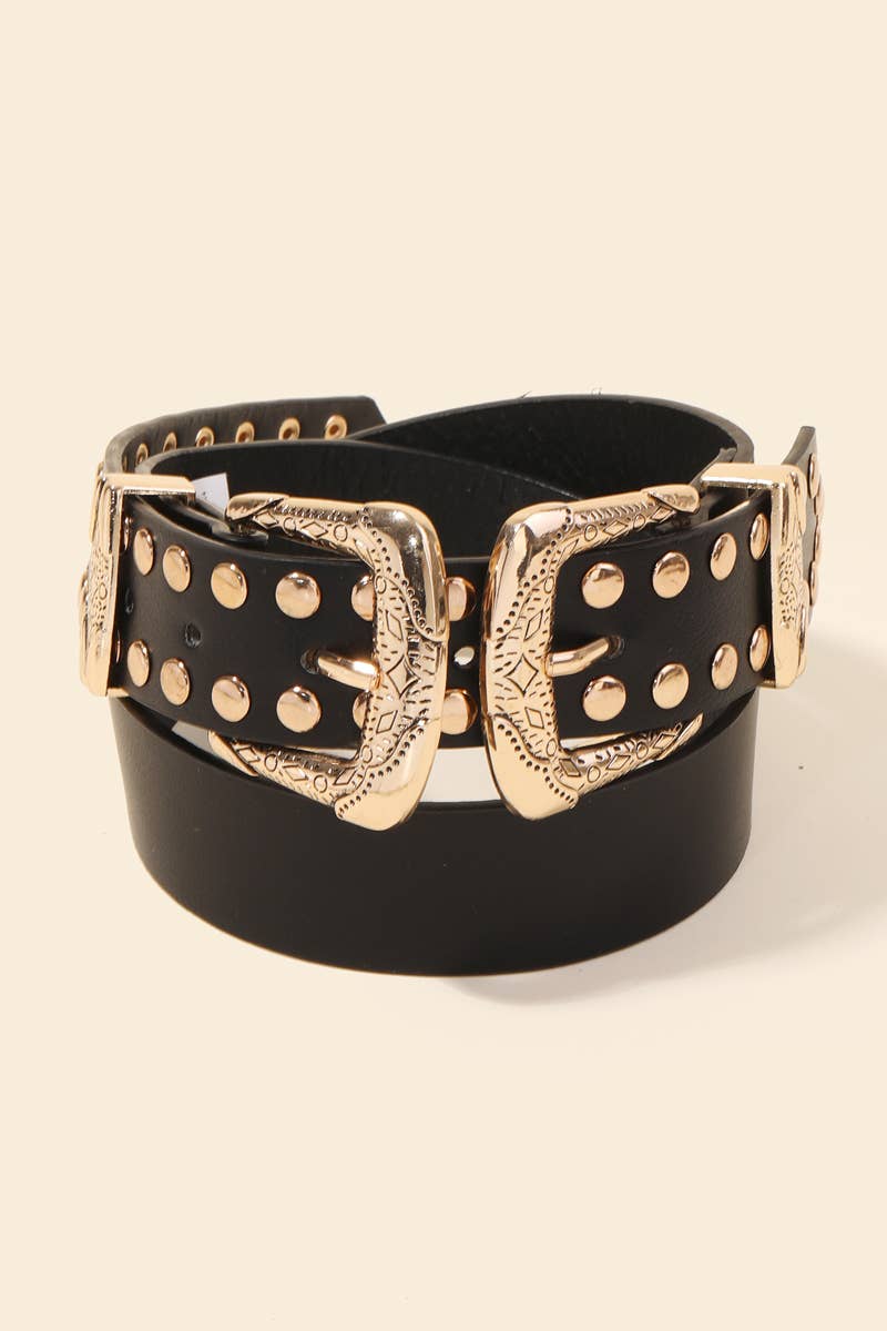 Western Double Buckle Belt