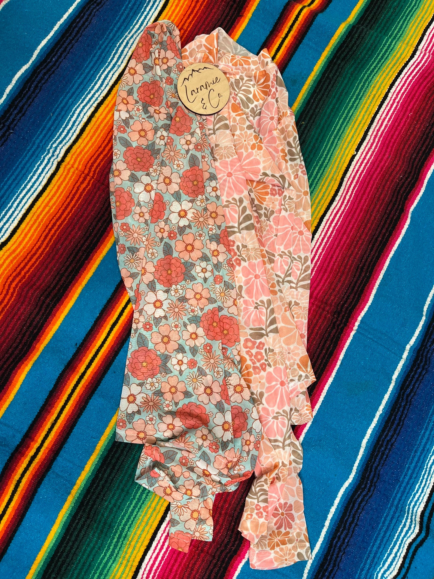 Pink Floral Mesh Top