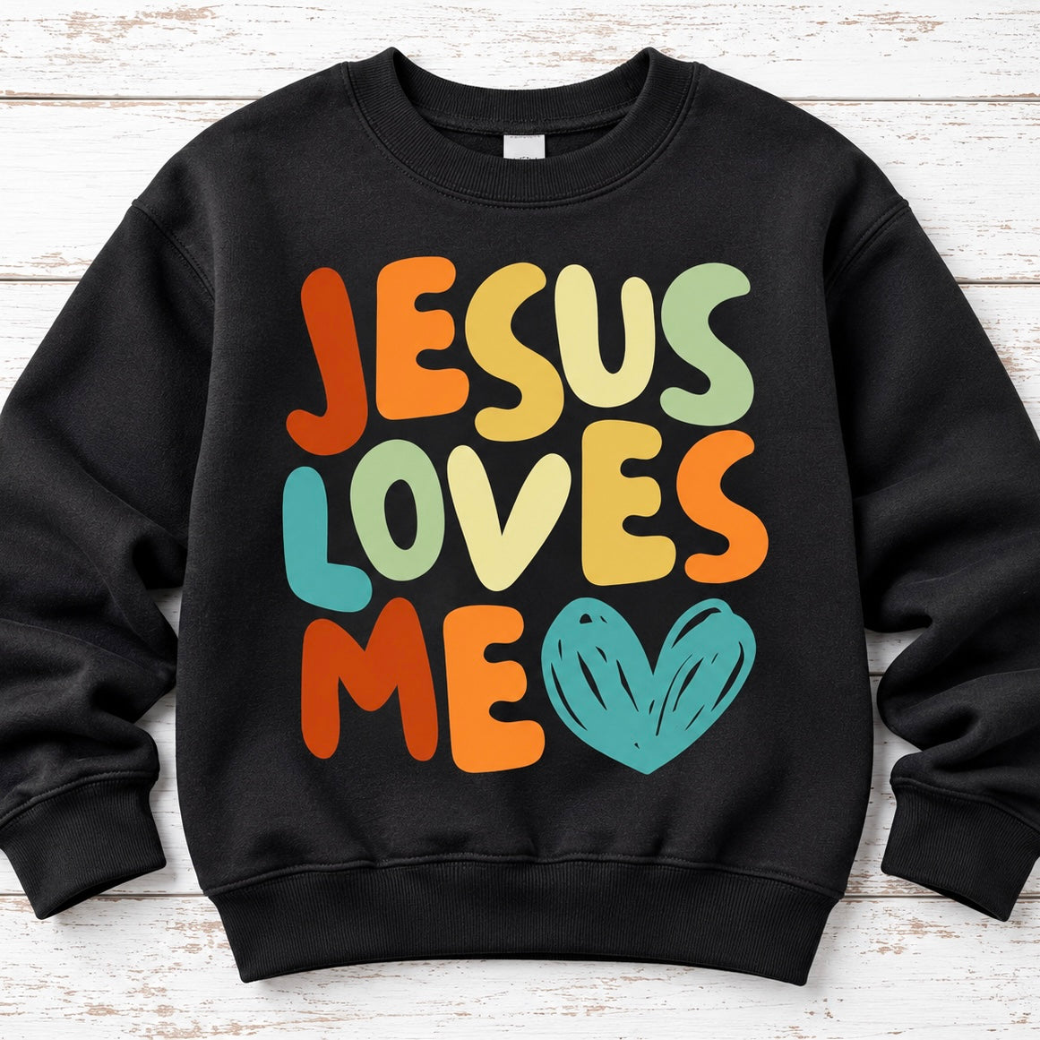 Jesus Loves Me Crewneck (Black)