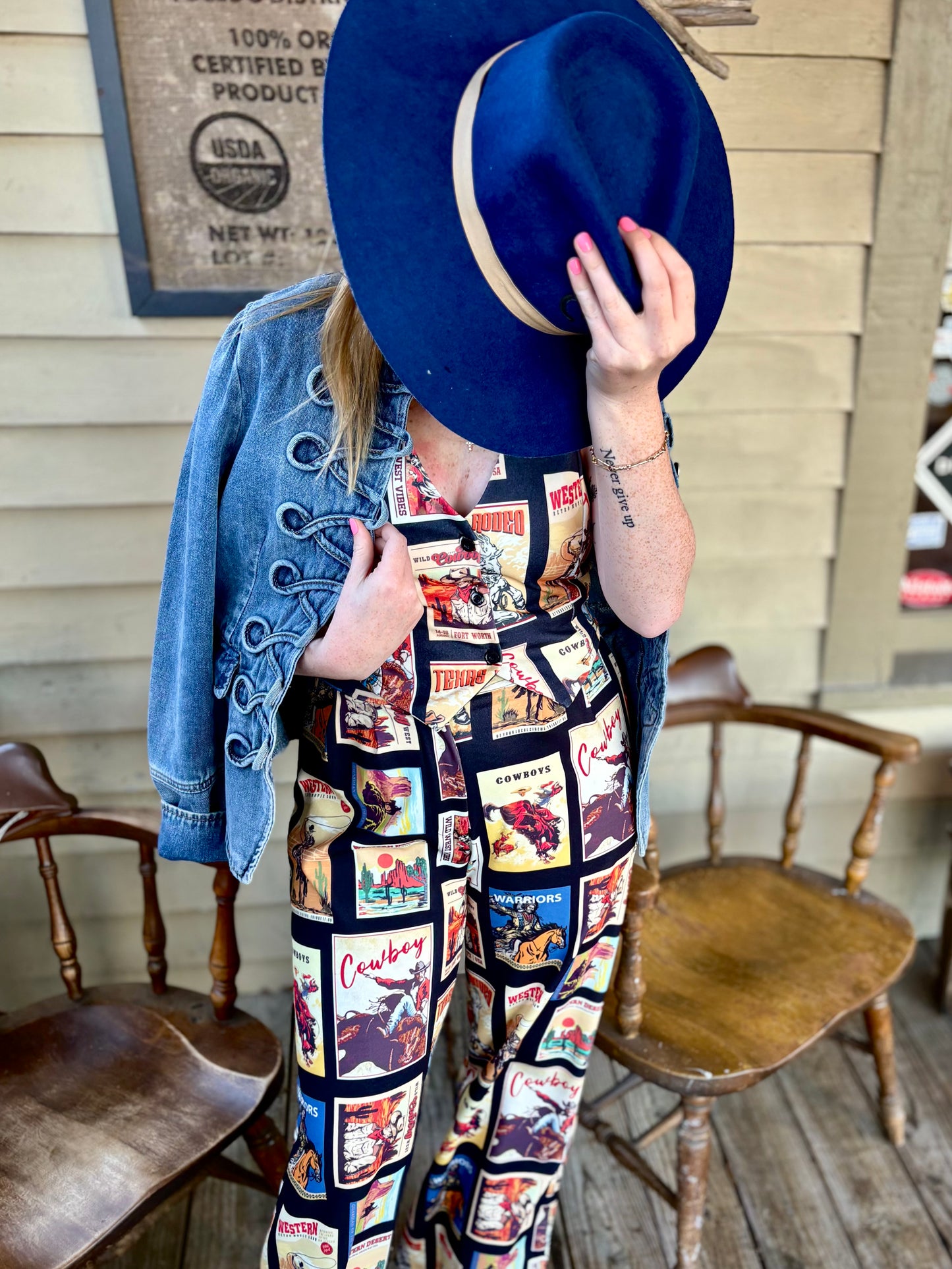 Western Cowboy Stamp Pants