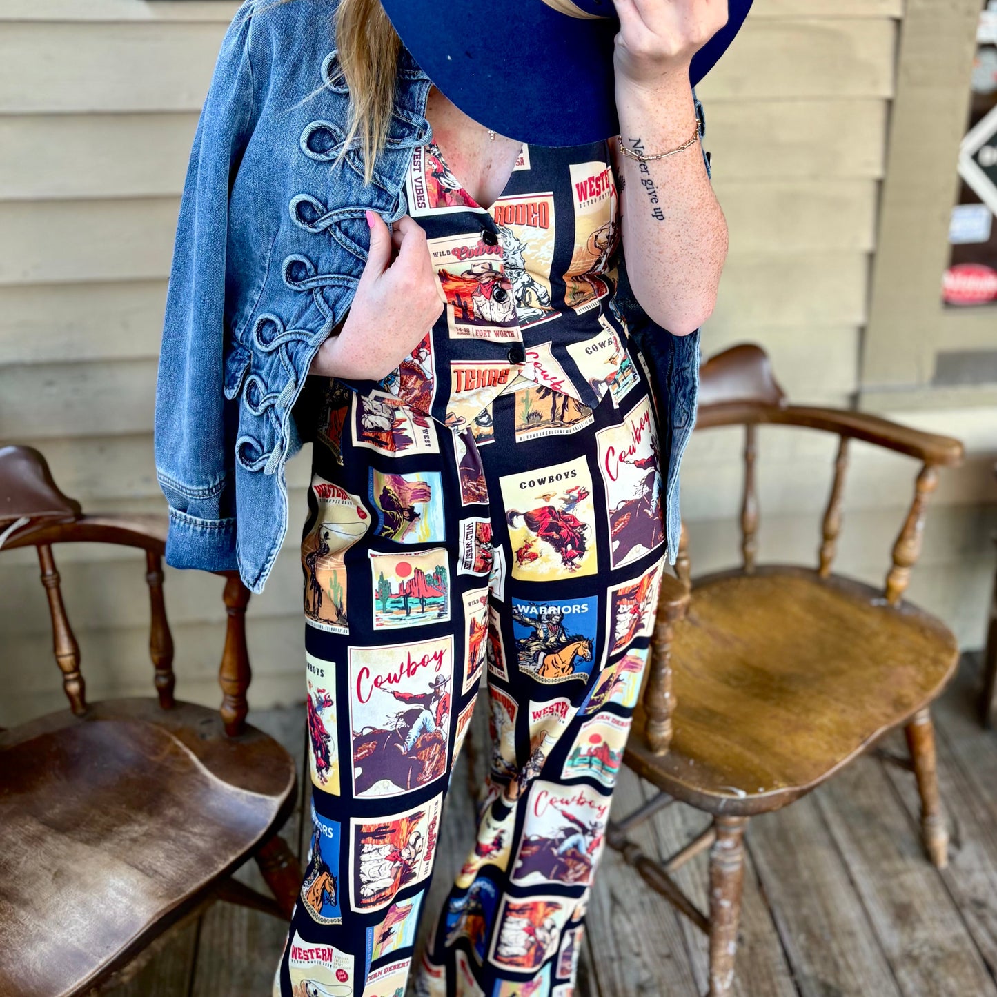 Western Cowboy Stamp Pants