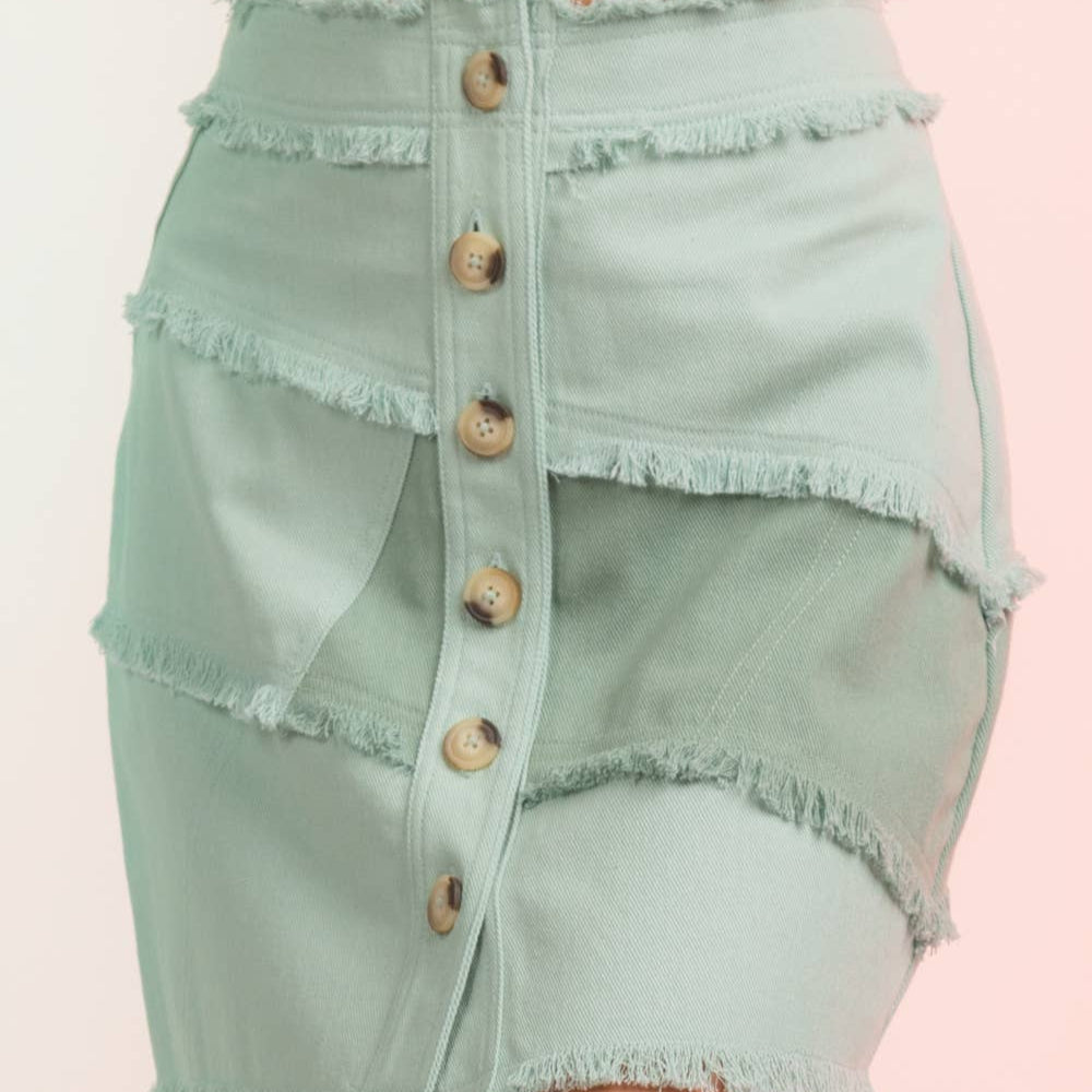 Kara Color Block Skirt