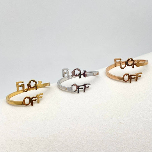'Fuck OFF' Adjustable Ring