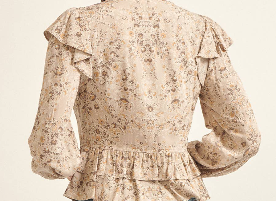 Avon Floral Ruffle Blouse