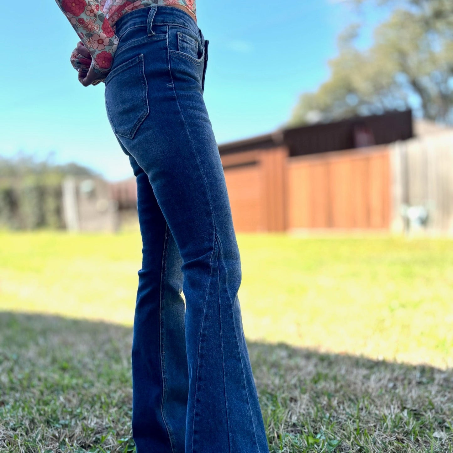 Mid Rise Flare with Side Detail
