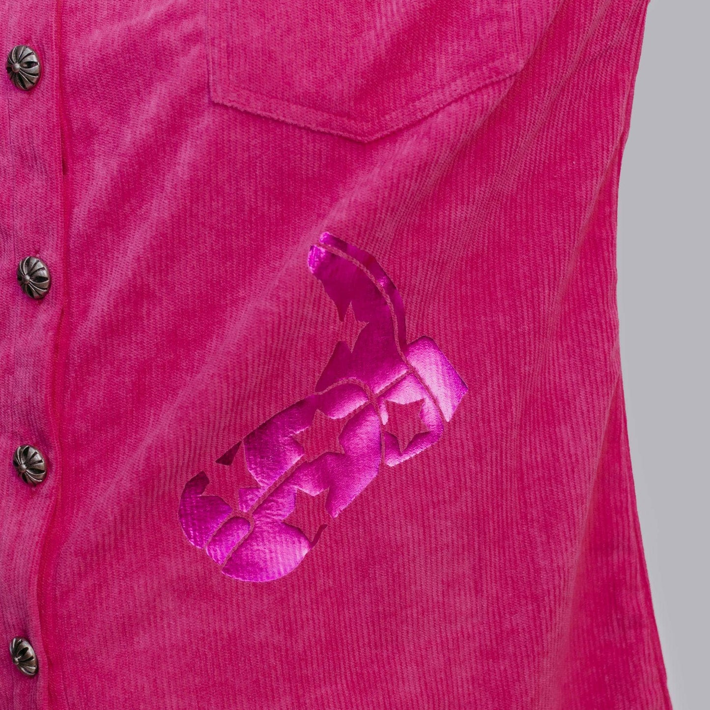 Cowgirl Boot Gold Foil Shacket