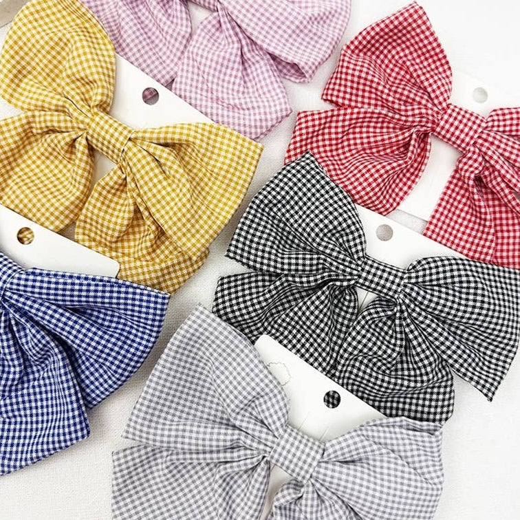 Checkered Hair Bow