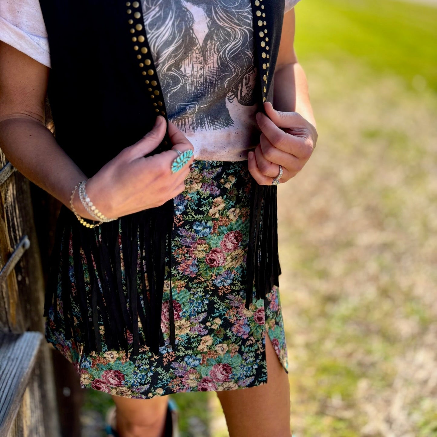 Grandmas Sofa Floral Skirt