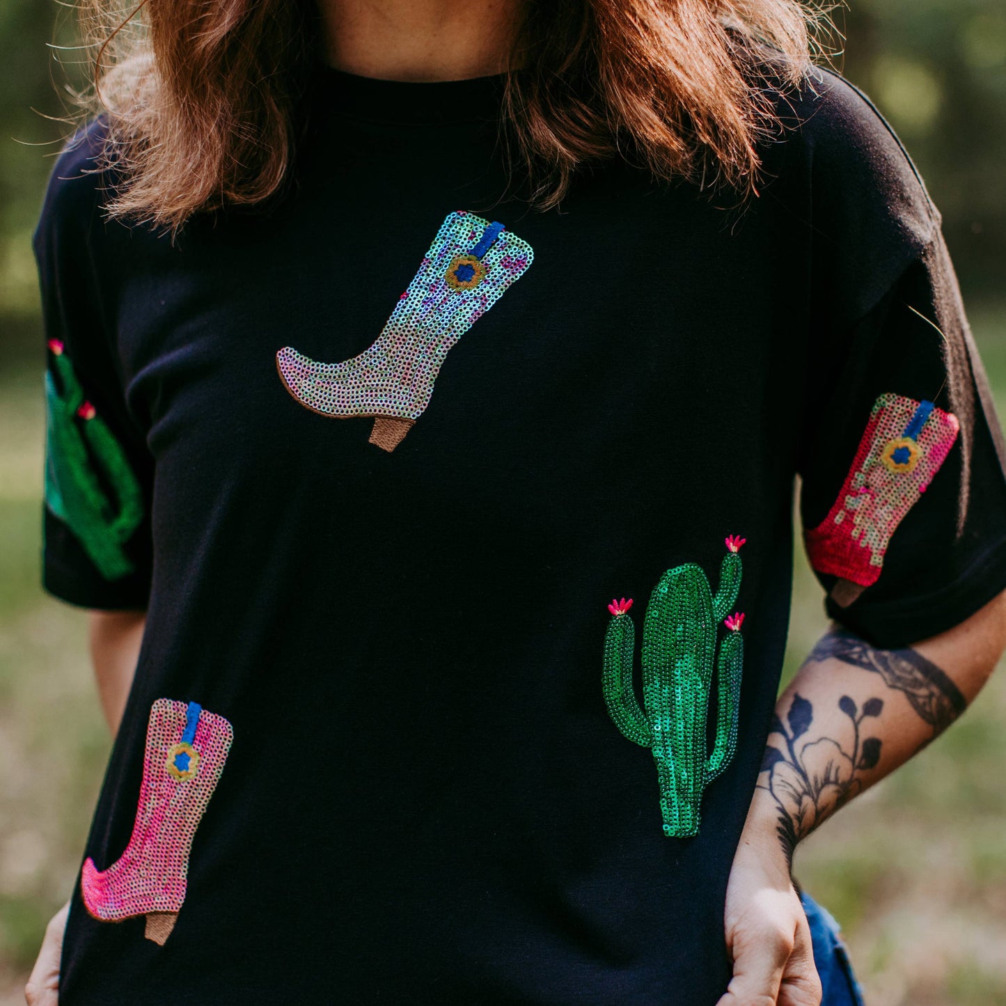 Boots Sequin Tee