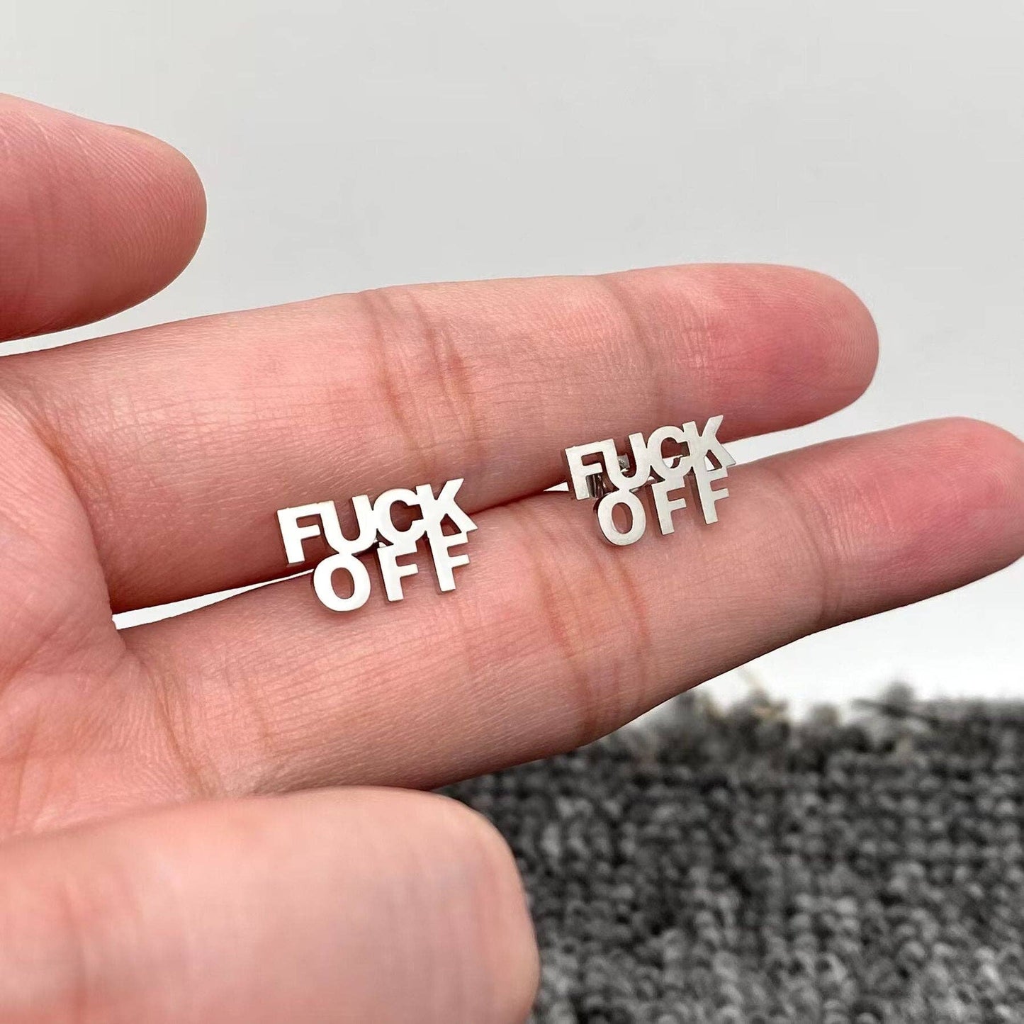 'FUCK OFF' Studs