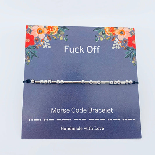 F*** Morse Code Bracelets