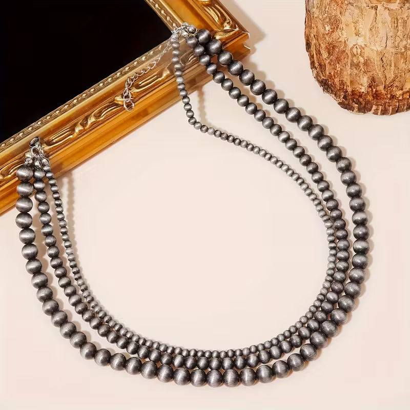 3 Layer Collarbone Navajo Necklace