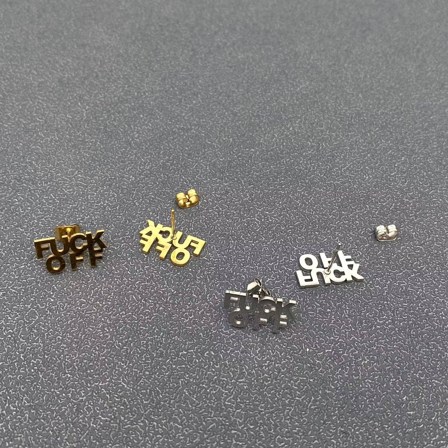 'FUCK OFF' Studs