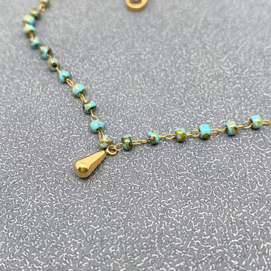 Drop Charm Chain Necklace