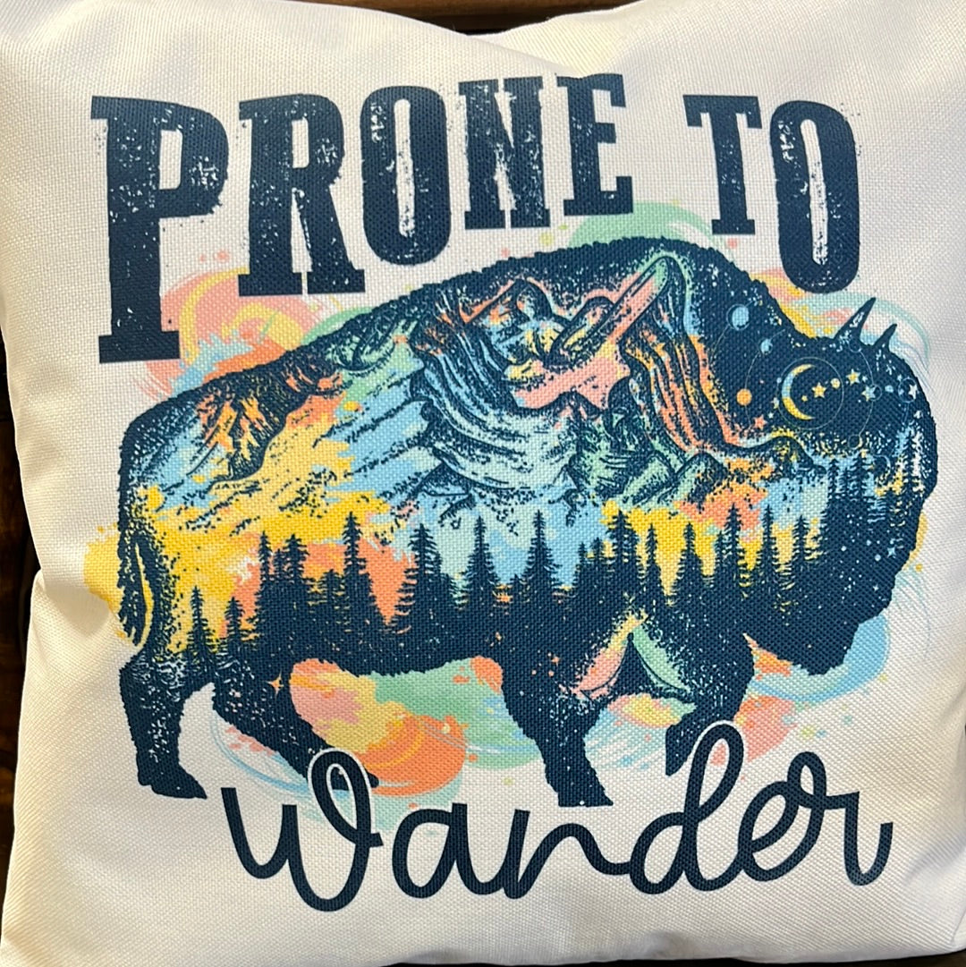 Prone to Wander Pillow