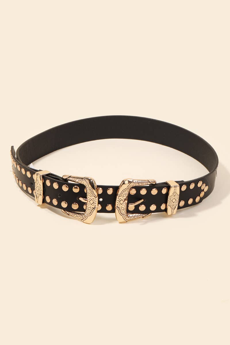 Western Double Buckle Belt