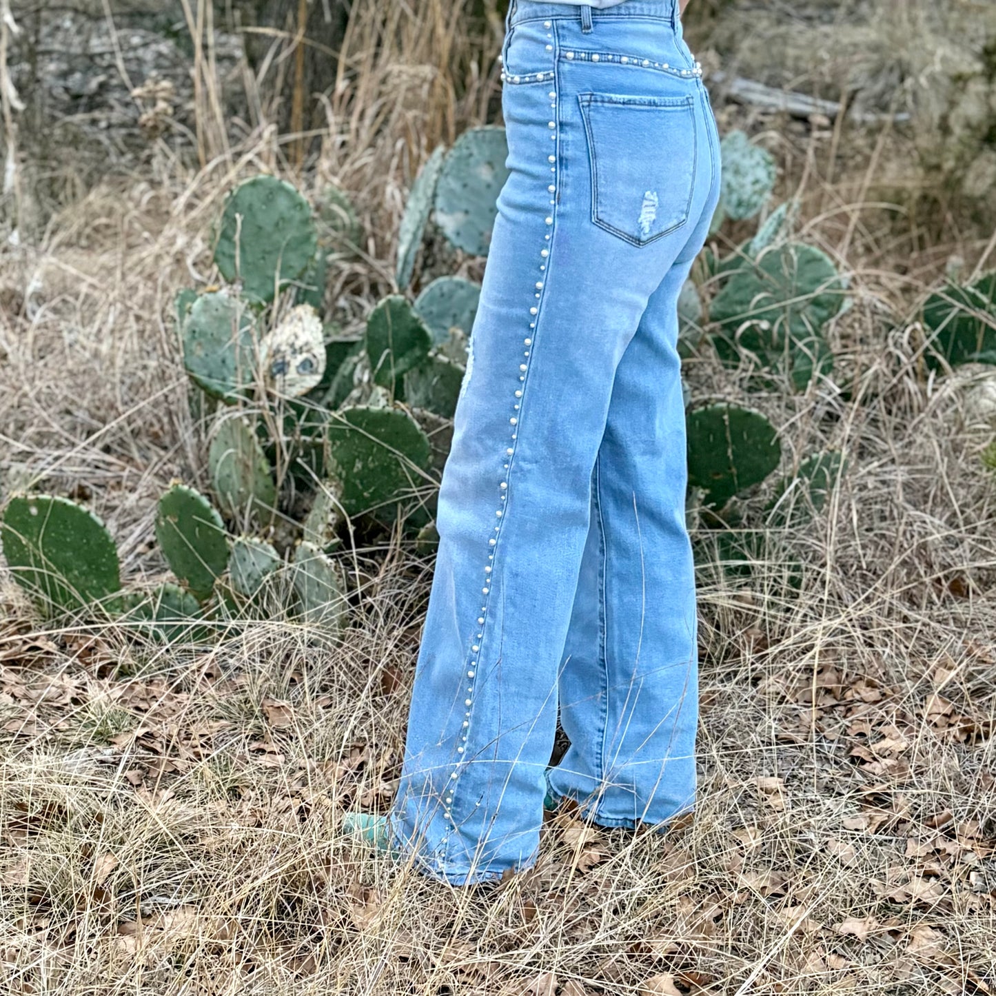 Dolly Pearl Wide Leg Jeans