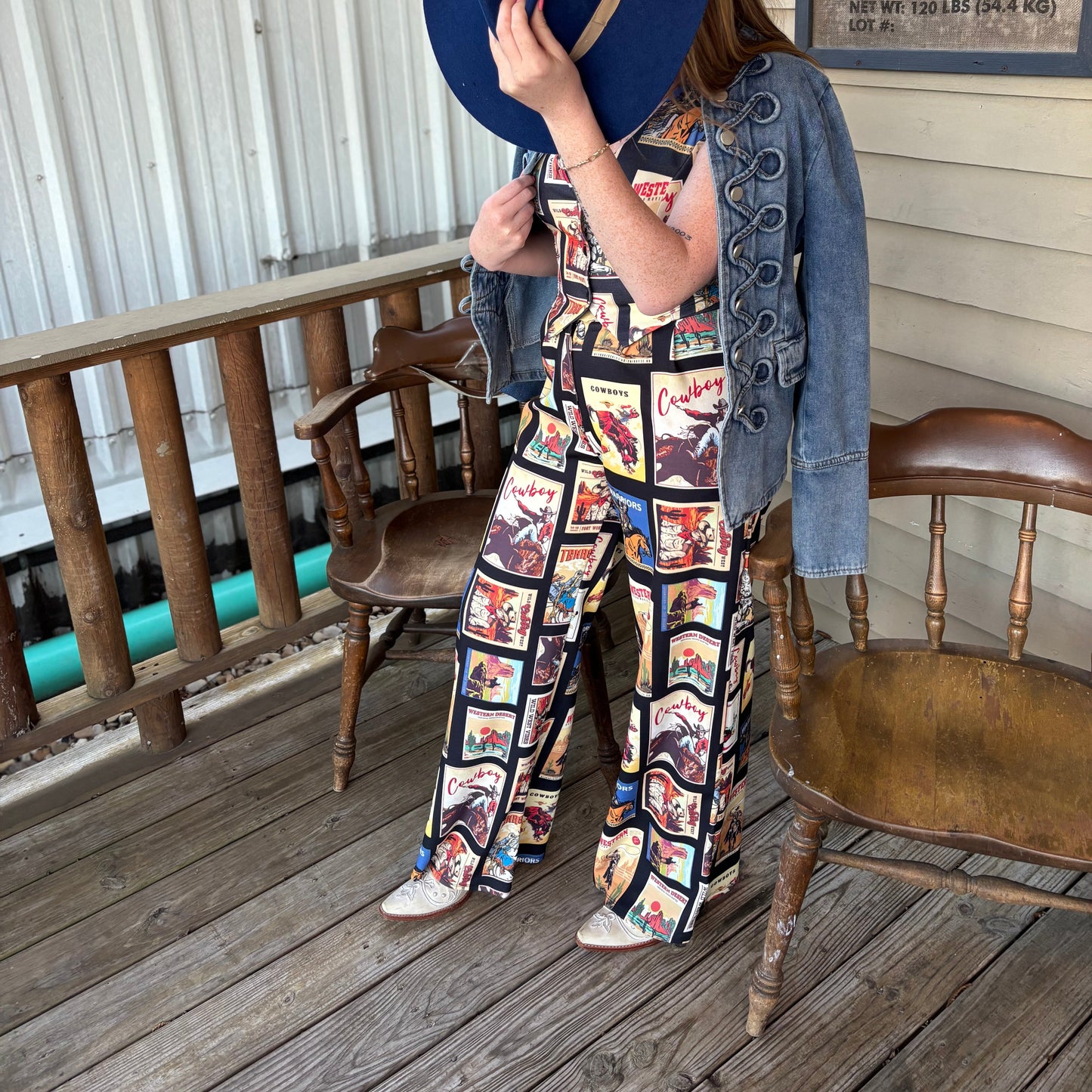 Western Cowboy Stamp Pants