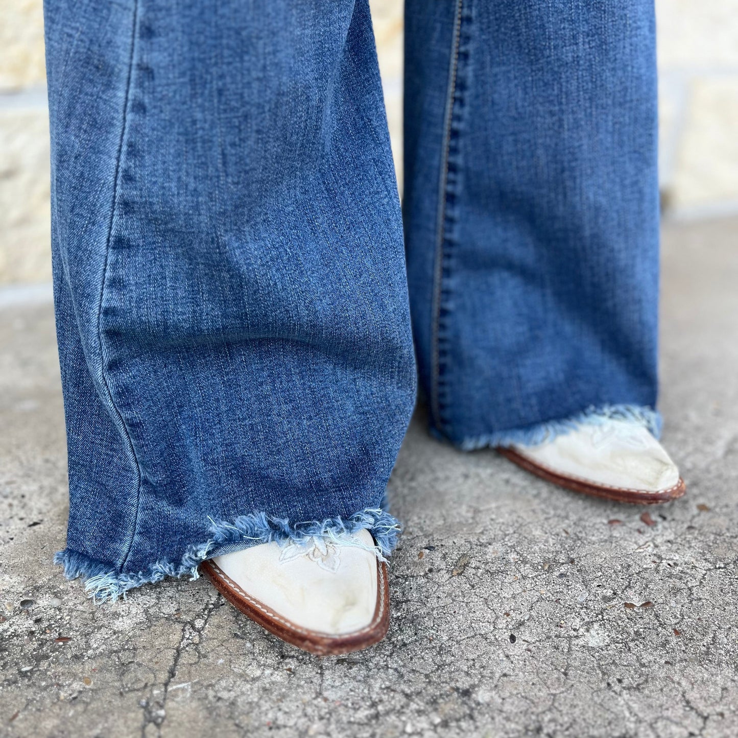 Sheridan High Rise Flare w/fringe Hem