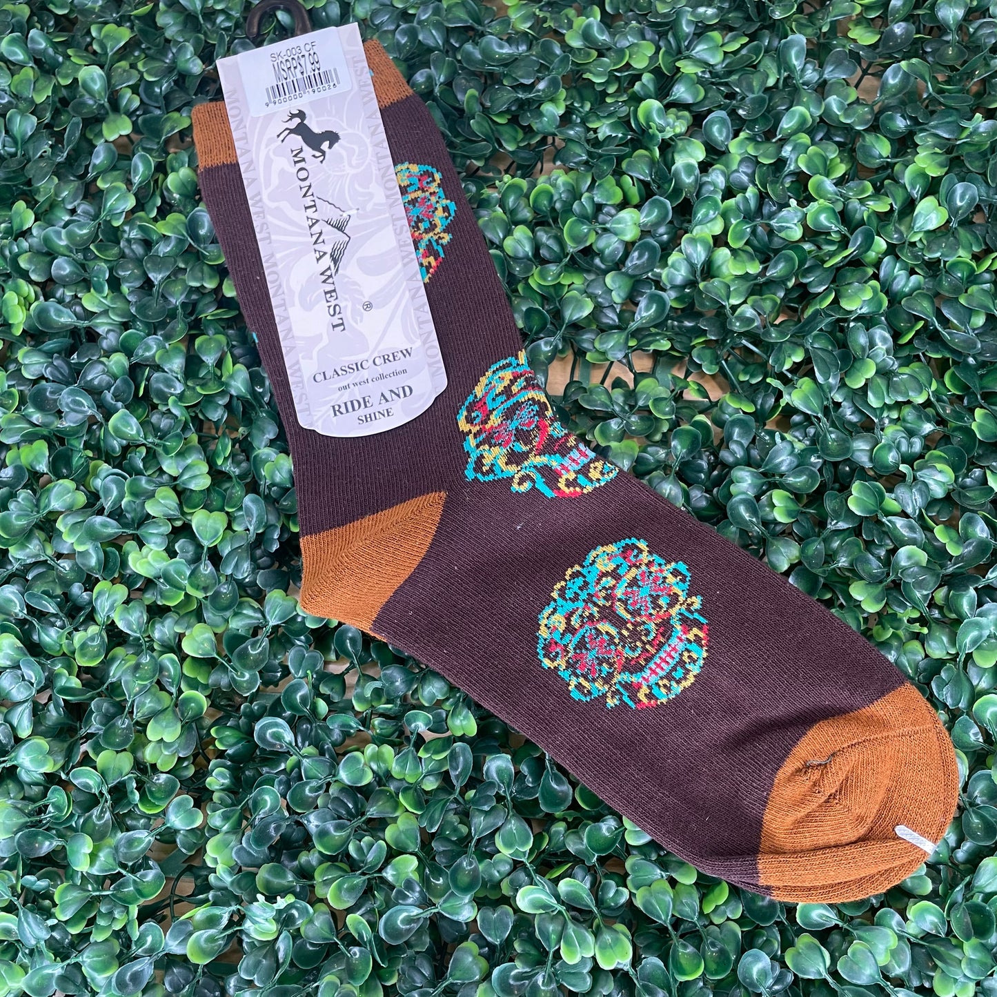 Montana West- Skull Print Crew Sock