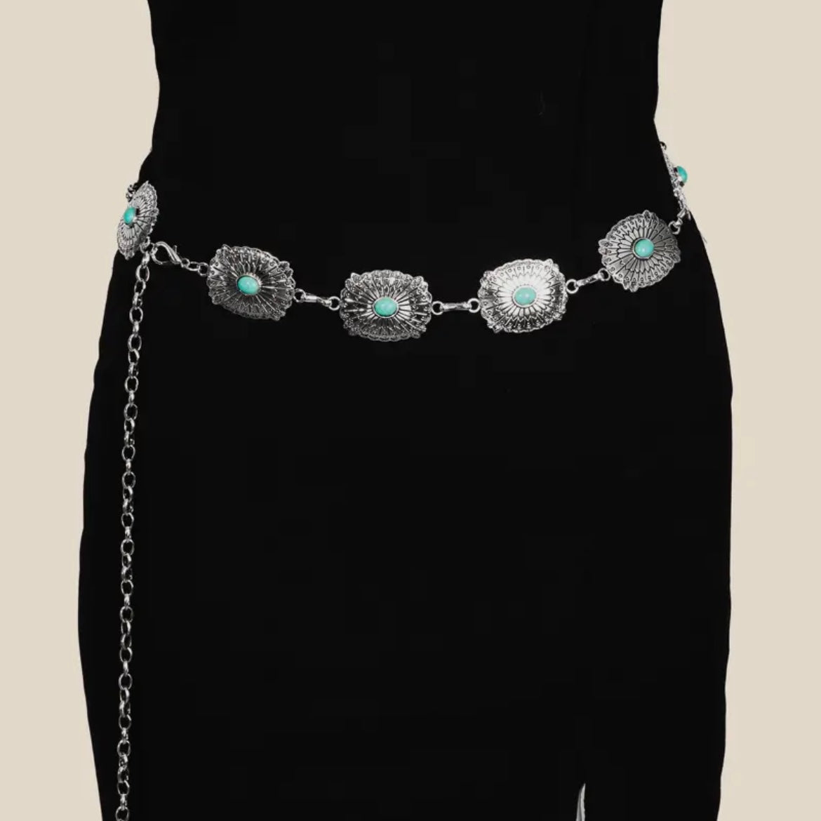 Oval Studded Concho Belt