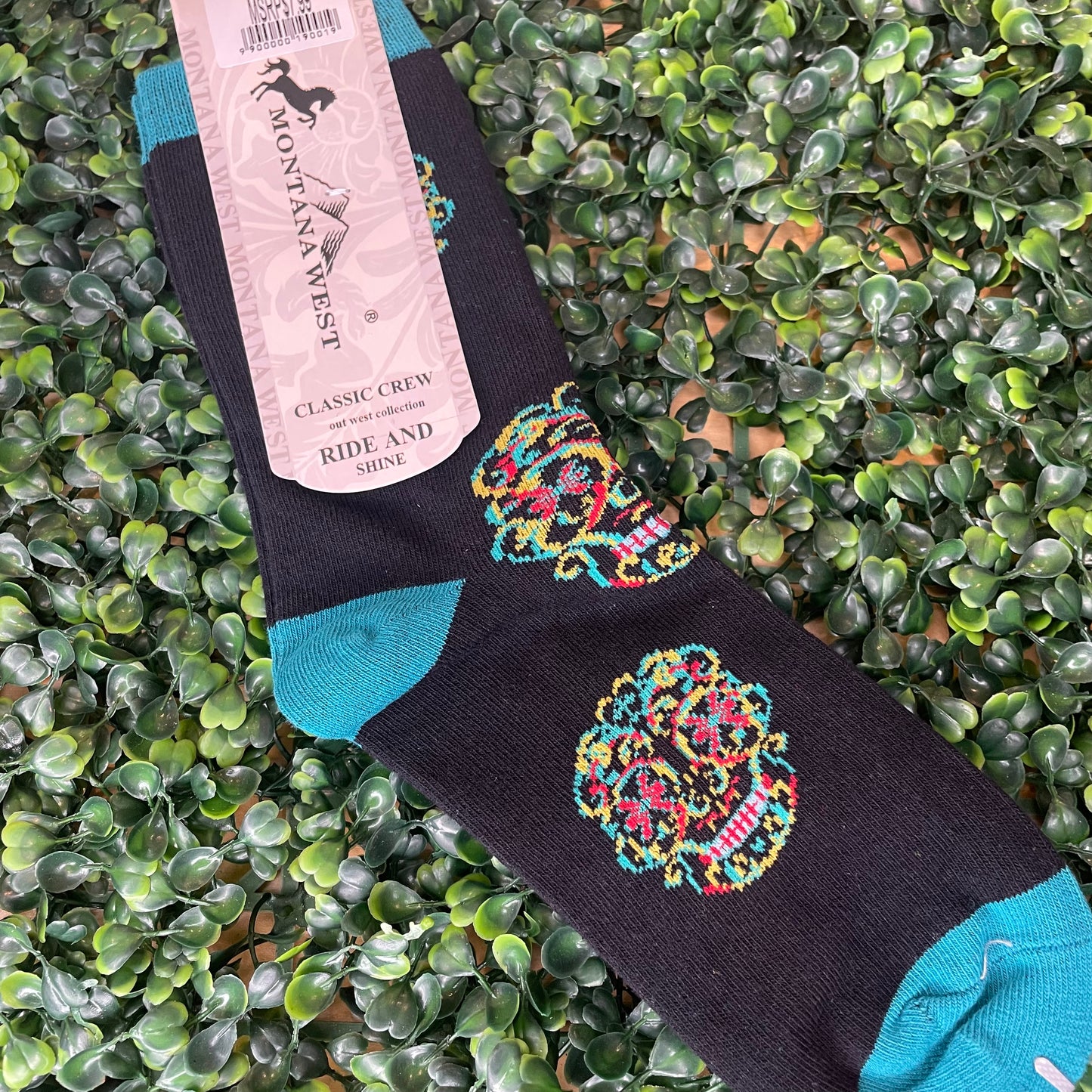 Montana West- Skull Print Crew Sock
