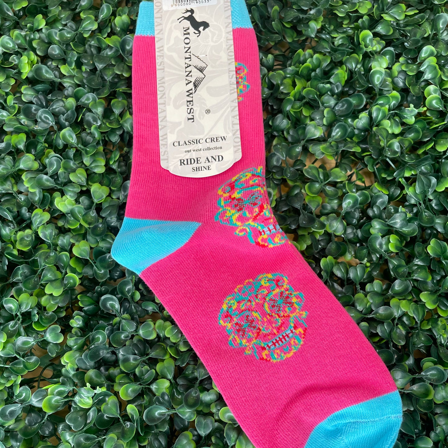 Montana West- Skull Print Crew Sock