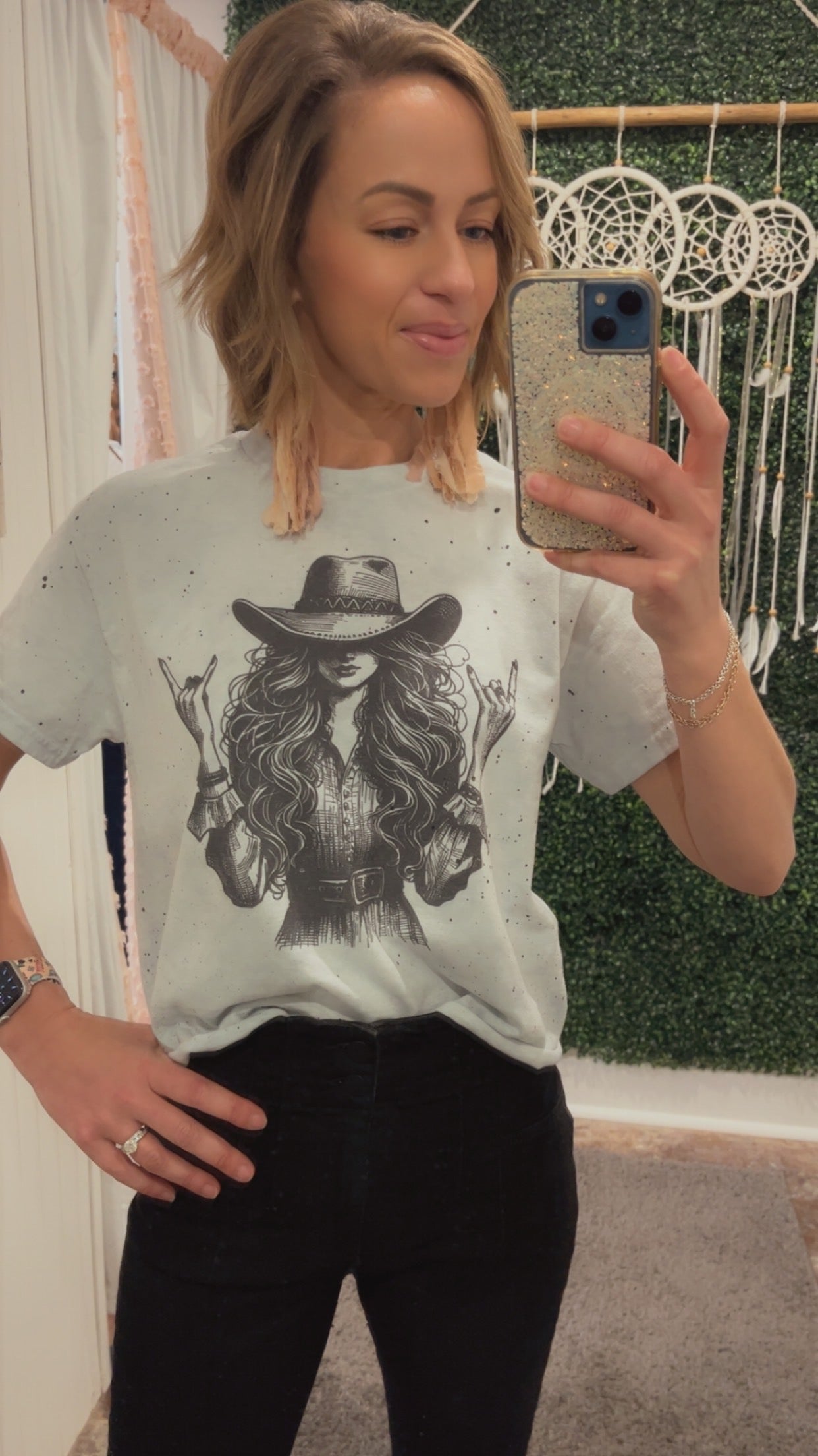 Cool Cowgirl Tee (Pearl Gray)