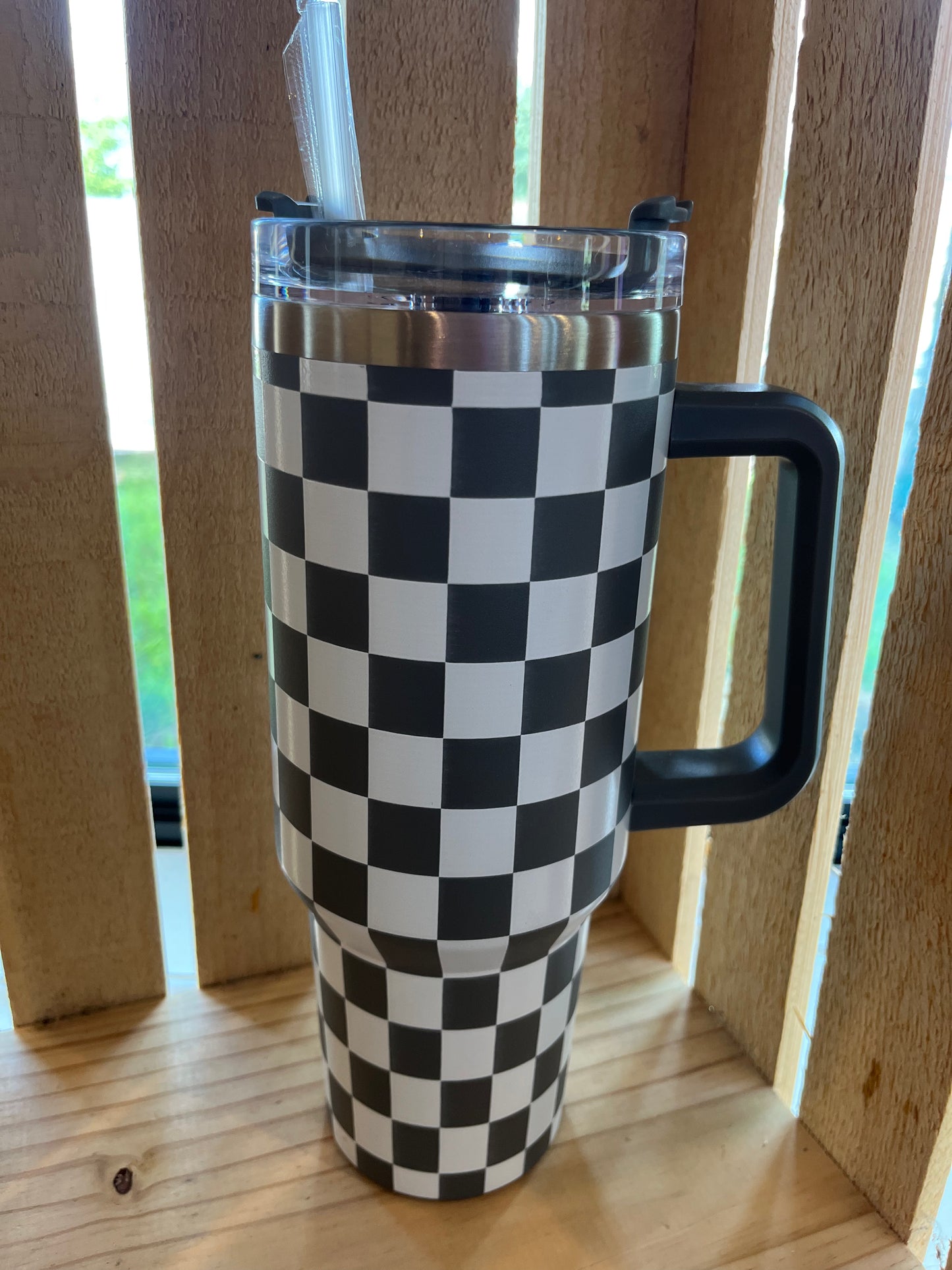 Checkered 40oz Cup