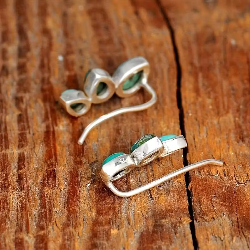 Stone Inlaid Earrings