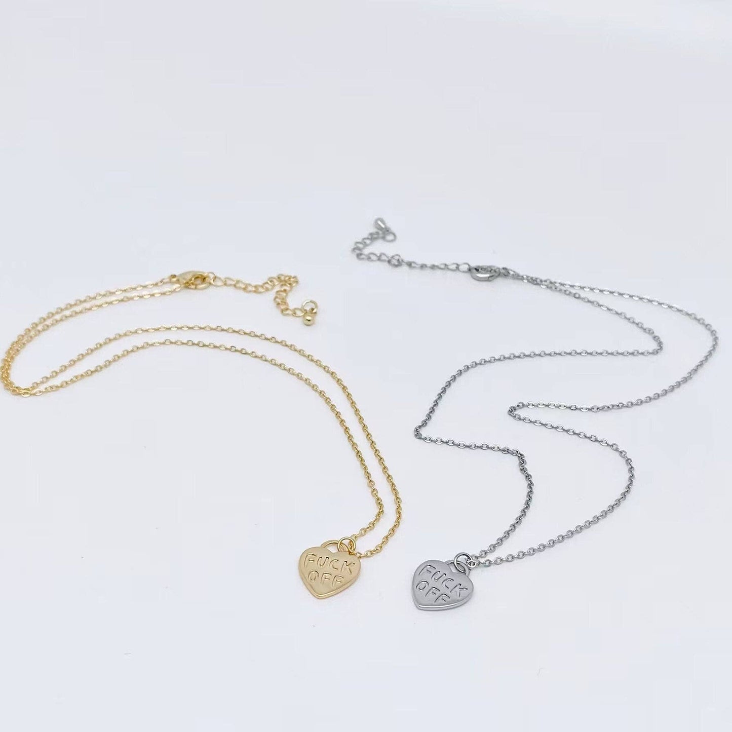 "F*** OFF" Heart Necklace