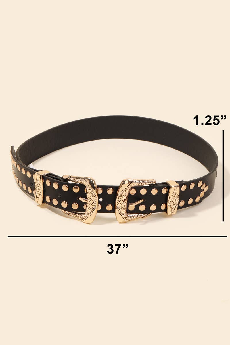 Western Double Buckle Belt
