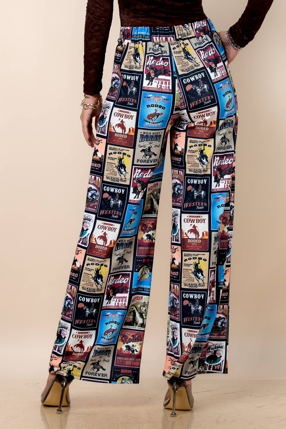 Rodeo Poster Wide Leg Pants