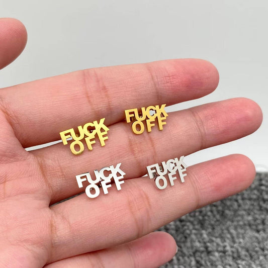 'FUCK OFF' Studs