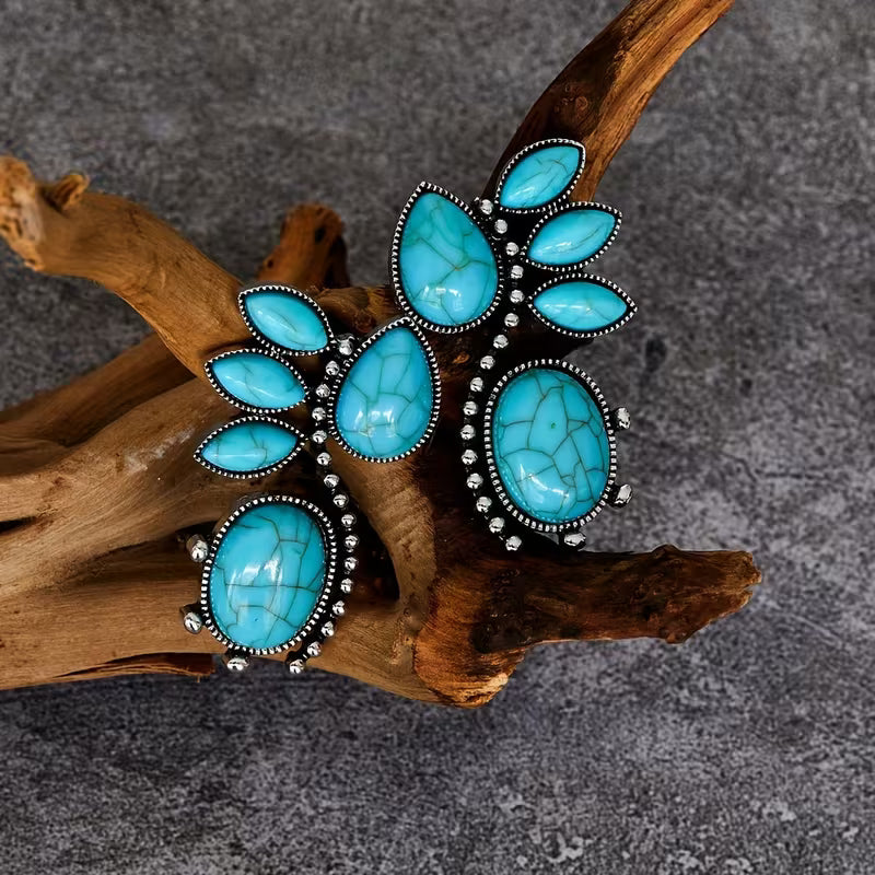 Bohemian Turquoise Studded Earrings