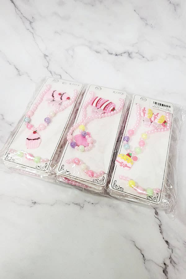 Kids Necklace, Bracelet, and Hair Pin Set