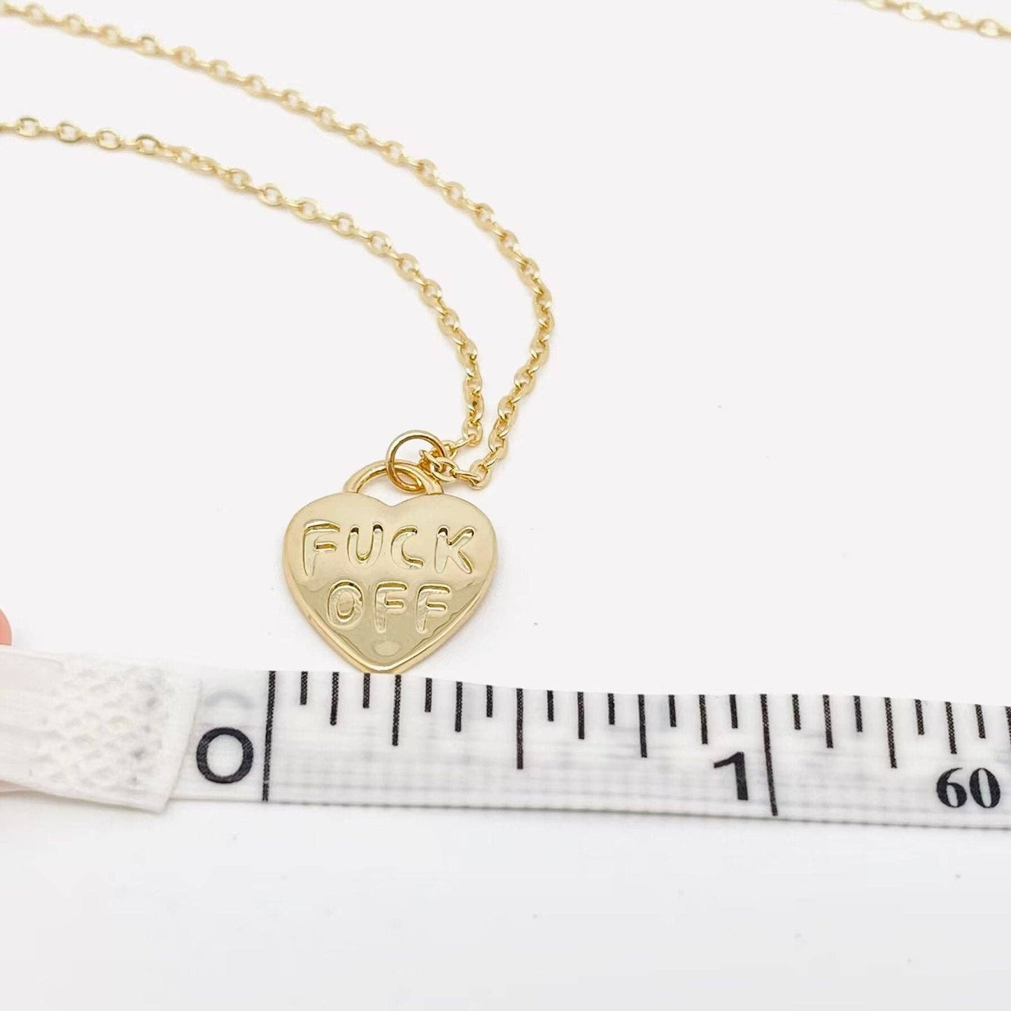 "F*** OFF" Heart Necklace