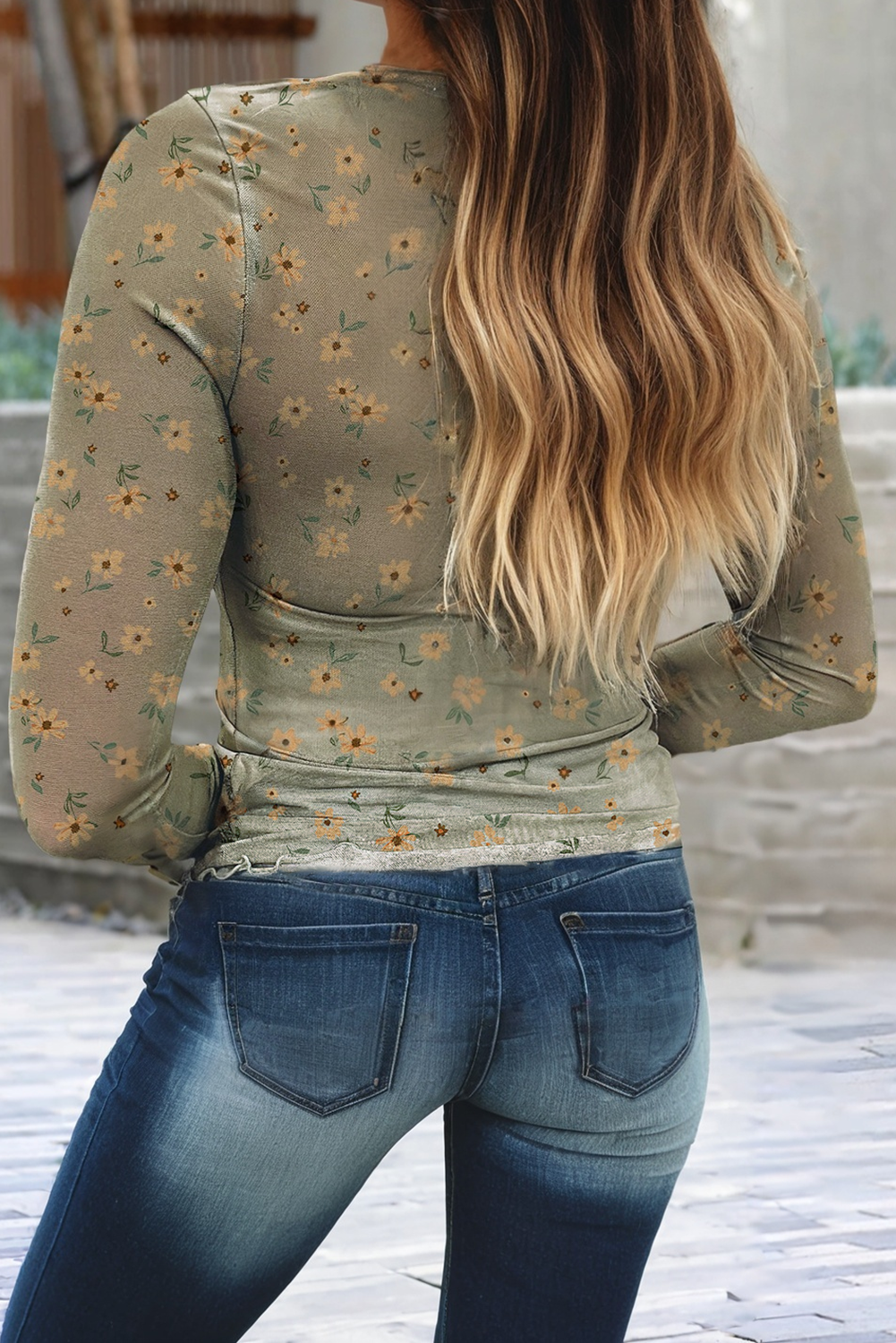 Sage Floral Burnout