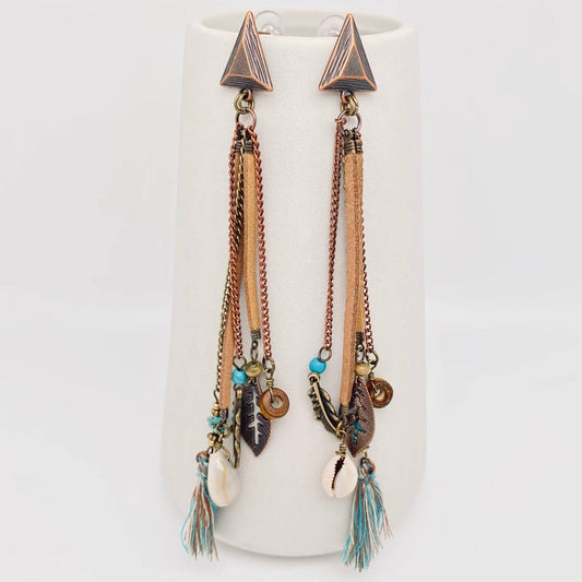Bohemian Chain Tassel Earrings