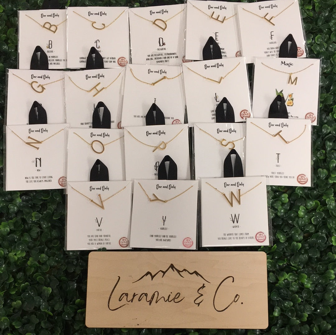 Gold Initial Necklace