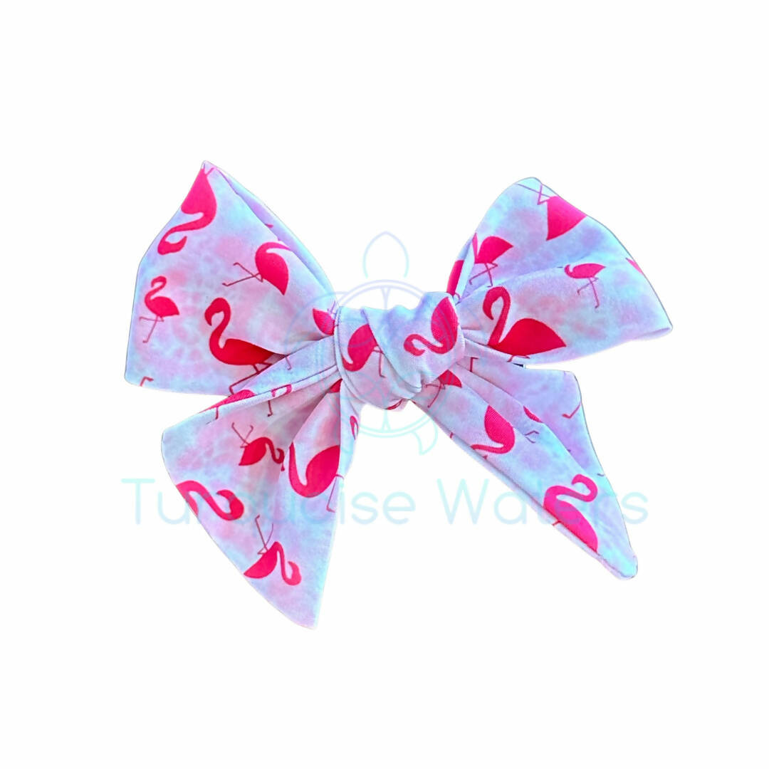 Trixie Hair Bow - Flamingo