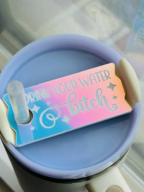 Drink Your Water B* Tumbler Topper