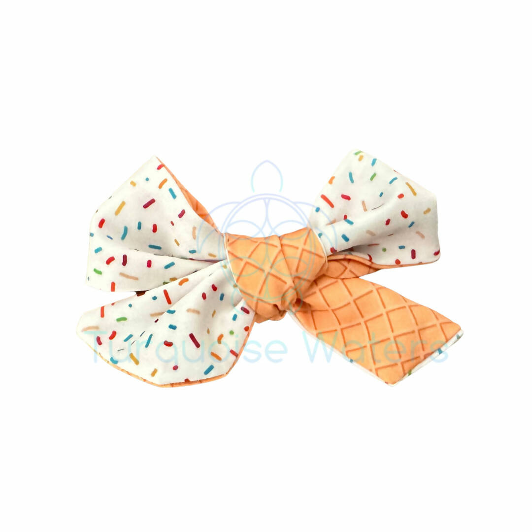 Trixie Hair Bow - Sprinkle Cone