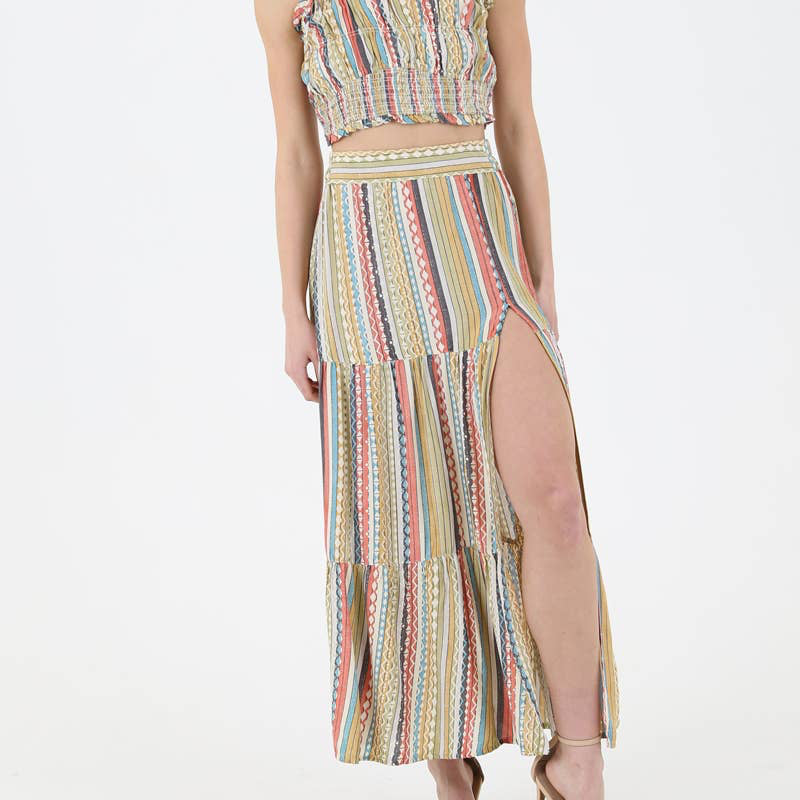 Bohemian Maxi Skirt w/Slit